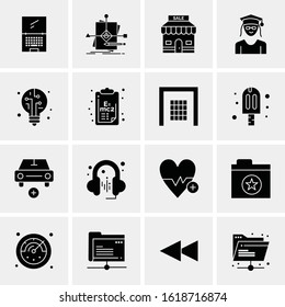 16 Business Universal Icons Vector. Creative Icon Illustration to use in web and Mobile Related project.