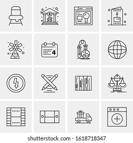 16 Business Universal Icons Vector. Creative Icon Illustration to use in web and Mobile Related project.