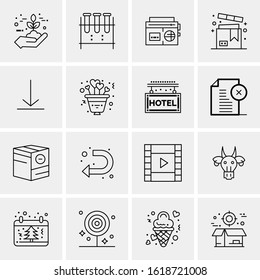 16 Business Universal Icons Vector. Creative Icon Illustration to use in web and Mobile Related project.