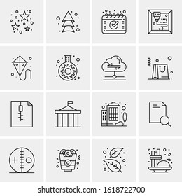 16 Business Universal Icons Vector. Creative Icon Illustration to use in web and Mobile Related project.