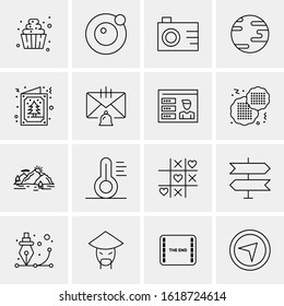 16 Business Universal Icons Vector. Creative Icon Illustration to use in web and Mobile Related project.