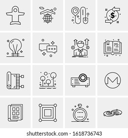 16 Business Universal Icons Vector. Creative Icon Illustration to use in web and Mobile Related project.
