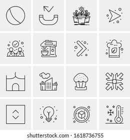 16 Business Universal Icons Vector. Creative Icon Illustration to use in web and Mobile Related project.