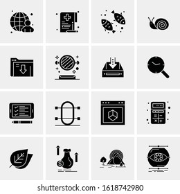 16 Business Universal Icons Vector. Creative Icon Illustration to use in web and Mobile Related project.