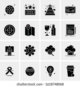16 Business Universal Icons Vector. Creative Icon Illustration to use in web and Mobile Related project.