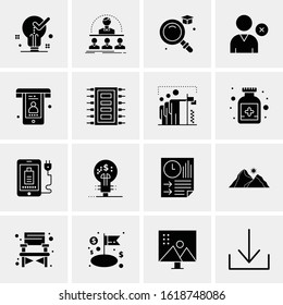 16 Business Universal Icons Vector. Creative Icon Illustration to use in web and Mobile Related project.