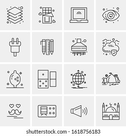16 Business Universal Icons Vector. Creative Icon Illustration to use in web and Mobile Related project.