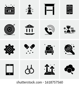 16 Business Universal Icons Vector. Creative Icon Illustration to use in web and Mobile Related project.