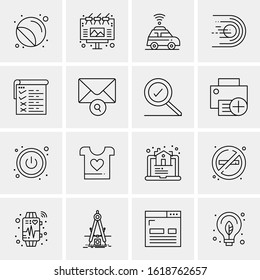16 Business Universal Icons Vector. Creative Icon Illustration to use in web and Mobile Related project.