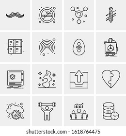 16 Business Universal Icons Vector. Creative Icon Illustration to use in web and Mobile Related project.