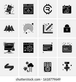 16 Business Universal Icons Vector. Creative Icon Illustration to use in web and Mobile Related project.