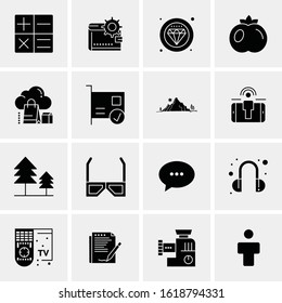 16 Business Universal Icons Vector. Creative Icon Illustration to use in web and Mobile Related project.