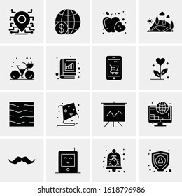 16 Business Universal Icons Vector. Creative Icon Illustration to use in web and Mobile Related project.