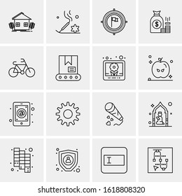 16 Business Universal Icons Vector. Creative Icon Illustration to use in web and Mobile Related project.