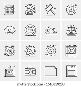 16 Business Universal Icons Vector. Creative Icon Illustration to use in web and Mobile Related project.