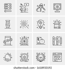 16 Business Universal Icons Vector. Creative Icon Illustration to use in web and Mobile Related project.