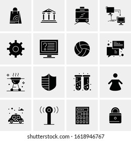 16 Business Universal Icons Vector. Creative Icon Illustration to use in web and Mobile Related project.