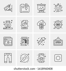 16 Business Universal Icons Vector. Creative Icon Illustration to use in web and Mobile Related project.