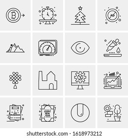 16 Business Universal Icons Vector. Creative Icon Illustration to use in web and Mobile Related project.