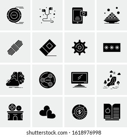 16 Business Universal Icons Vector. Creative Icon Illustration to use in web and Mobile Related project.