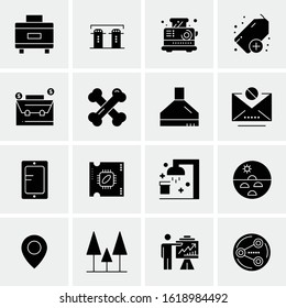 16 Business Universal Icons Vector. Creative Icon Illustration to use in web and Mobile Related project.