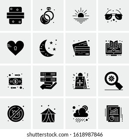 16 Business Universal Icons Vector. Creative Icon Illustration to use in web and Mobile Related project.
