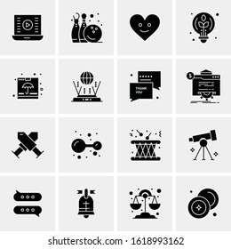 16 Business Universal Icons Vector. Creative Icon Illustration to use in web and Mobile Related project.