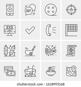 16 Business Universal Icons Vector. Creative Icon Illustration to use in web and Mobile Related project.