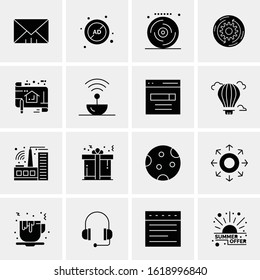 16 Business Universal Icons Vector. Creative Icon Illustration to use in web and Mobile Related project.