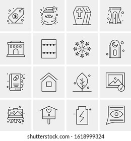 16 Business Universal Icons Vector. Creative Icon Illustration to use in web and Mobile Related project.