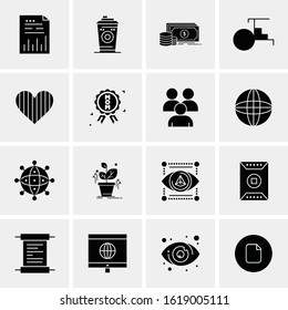 16 Business Universal Icons Vector. Creative Icon Illustration to use in web and Mobile Related project.