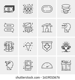 16 Business Universal Icons Vector. Creative Icon Illustration to use in web and Mobile Related project.