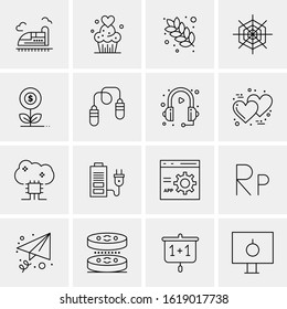 16 Business Universal Icons Vector. Creative Icon Illustration to use in web and Mobile Related project.