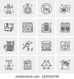 16 Business Universal Icons Vector. Creative Icon Illustration to use in web and Mobile Related project.