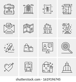 16 Business Universal Icons Vector. Creative Icon Illustration to use in web and Mobile Related project.