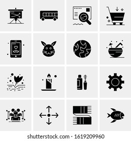 16 Business Universal Icons Vector. Creative Icon Illustration to use in web and Mobile Related project.