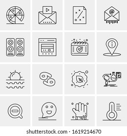 16 Business Universal Icons Vector. Creative Icon Illustration to use in web and Mobile Related project.