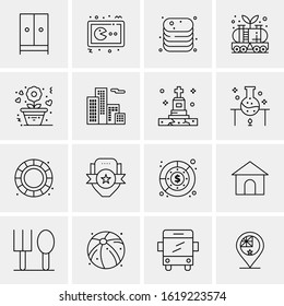 16 Business Universal Icons Vector. Creative Icon Illustration to use in web and Mobile Related project.