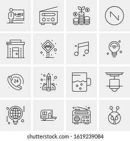 16 Business Universal Icons Vector. Creative Icon Illustration to use in web and Mobile Related project.