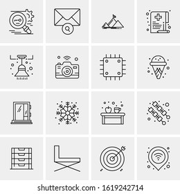 16 Business Universal Icons Vector. Creative Icon Illustration to use in web and Mobile Related project.