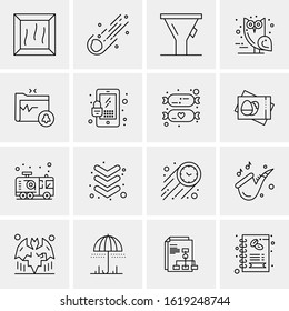 16 Business Universal Icons Vector. Creative Icon Illustration to use in web and Mobile Related project.