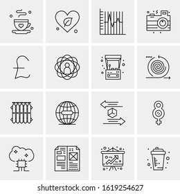 16 Business Universal Icons Vector. Creative Icon Illustration to use in web and Mobile Related project.