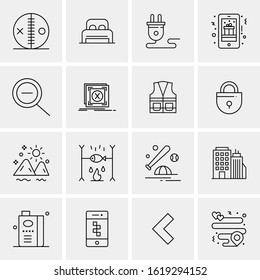 16 Business Universal Icons Vector. Creative Icon Illustration to use in web and Mobile Related project.