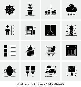 16 Business Universal Icons Vector. Creative Icon Illustration to use in web and Mobile Related project.
