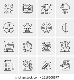 16 Business Universal Icons Vector. Creative Icon Illustration to use in web and Mobile Related project.