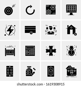 16 Business Universal Icons Vector. Creative Icon Illustration to use in web and Mobile Related project.