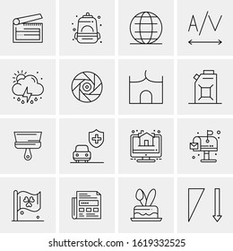 16 Business Universal Icons Vector. Creative Icon Illustration to use in web and Mobile Related project.