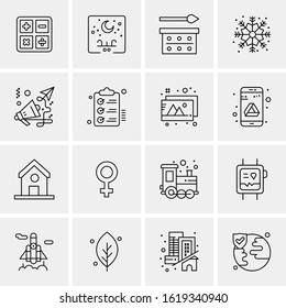 16 Business Universal Icons Vector. Creative Icon Illustration to use in web and Mobile Related project.