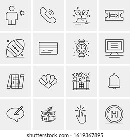 16 Business Universal Icons Vector. Creative Icon Illustration to use in web and Mobile Related project.