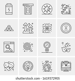 16 Business Universal Icons Vector. Creative Icon Illustration to use in web and Mobile Related project.